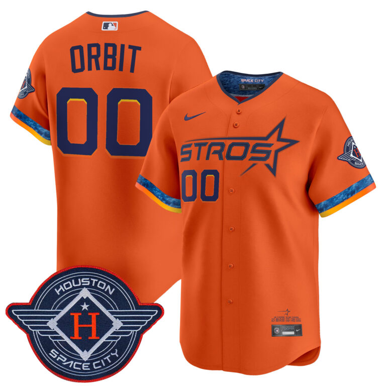 Men Custom Houston Astros orange 2025 City Connect Vapor Limited Stitched Jersey->customized mlb jersey->Custom Jersey